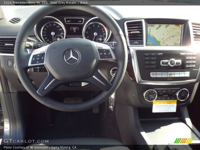 Steel Grey Metallic / Black 2014 Mercedes-Benz ML 350