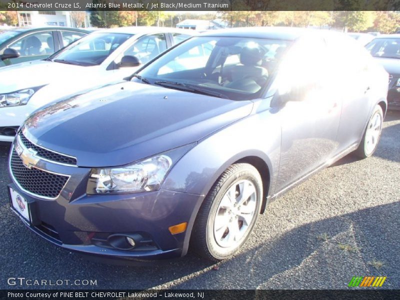 Atlantis Blue Metallic / Jet Black/Medium Titanium 2014 Chevrolet Cruze LS