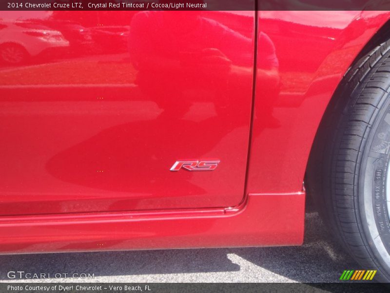 Crystal Red Tintcoat / Cocoa/Light Neutral 2014 Chevrolet Cruze LTZ