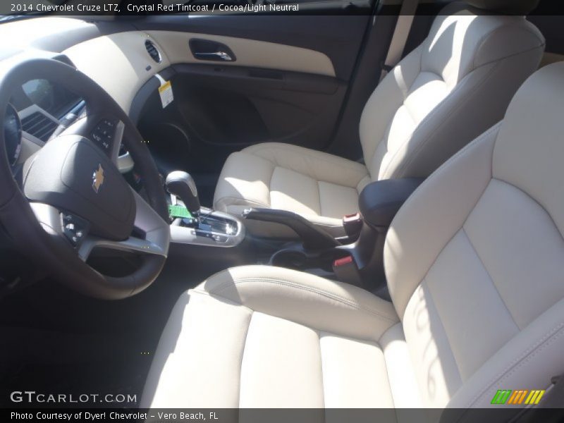 Crystal Red Tintcoat / Cocoa/Light Neutral 2014 Chevrolet Cruze LTZ