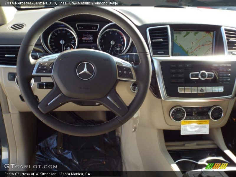 Steel Grey Metallic / Almond Beige 2014 Mercedes-Benz ML 350