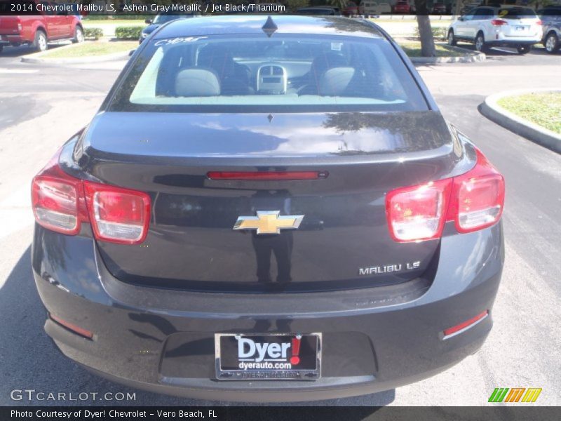 Ashen Gray Metallic / Jet Black/Titanium 2014 Chevrolet Malibu LS