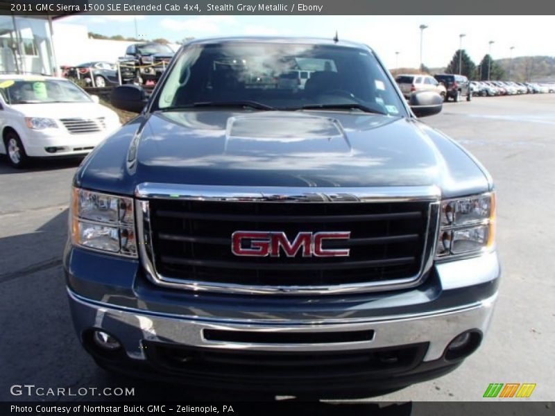 Stealth Gray Metallic / Ebony 2011 GMC Sierra 1500 SLE Extended Cab 4x4