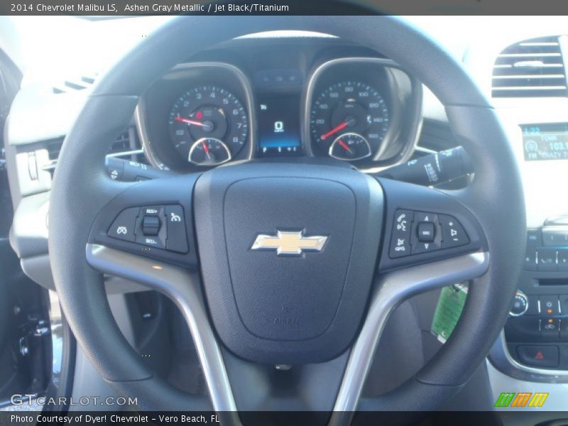Ashen Gray Metallic / Jet Black/Titanium 2014 Chevrolet Malibu LS
