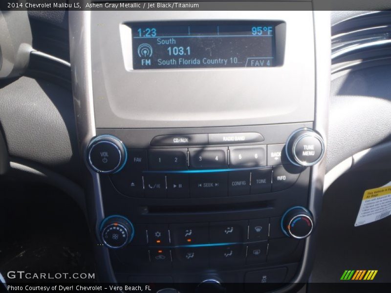 Ashen Gray Metallic / Jet Black/Titanium 2014 Chevrolet Malibu LS