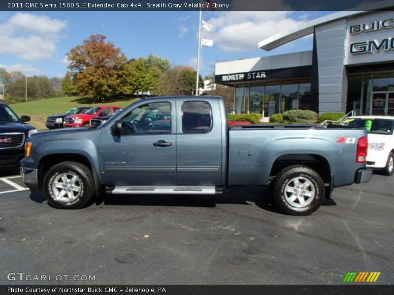 Stealth Gray Metallic / Ebony 2011 GMC Sierra 1500 SLE Extended Cab 4x4