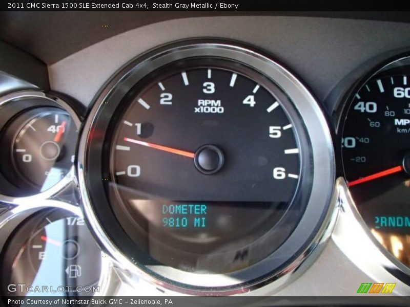 Stealth Gray Metallic / Ebony 2011 GMC Sierra 1500 SLE Extended Cab 4x4