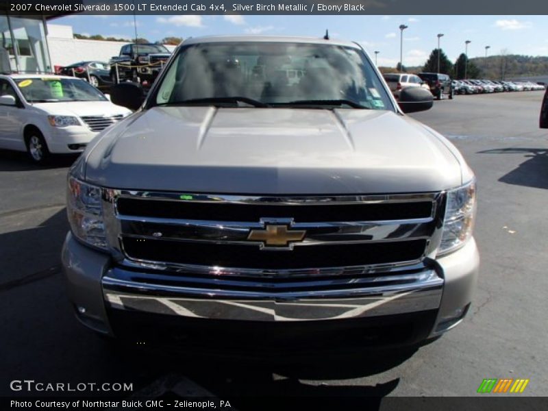Silver Birch Metallic / Ebony Black 2007 Chevrolet Silverado 1500 LT Extended Cab 4x4