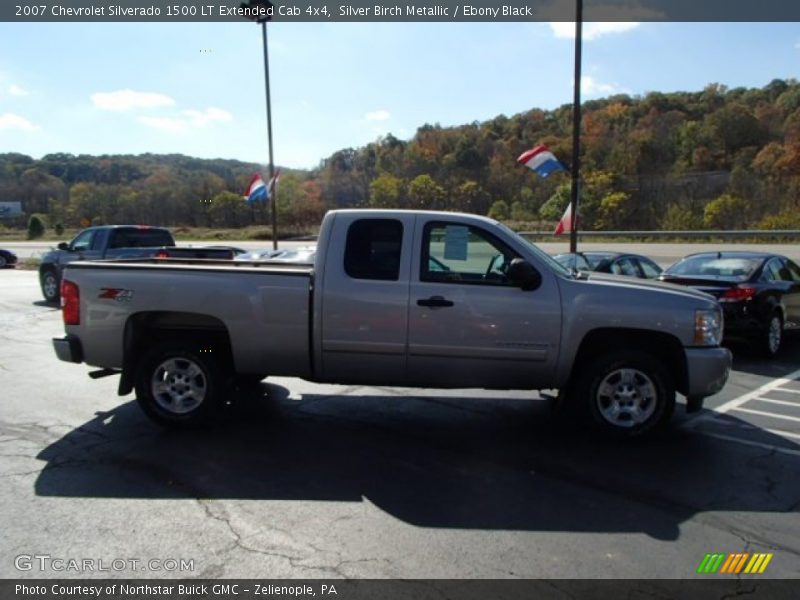 Silver Birch Metallic / Ebony Black 2007 Chevrolet Silverado 1500 LT Extended Cab 4x4