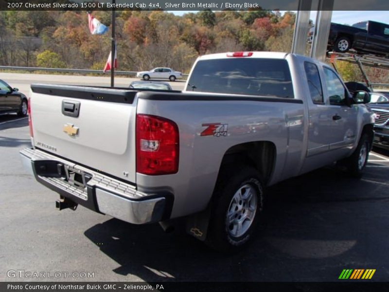 Silver Birch Metallic / Ebony Black 2007 Chevrolet Silverado 1500 LT Extended Cab 4x4