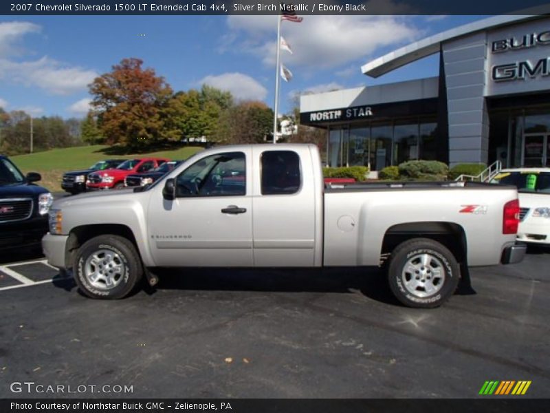 Silver Birch Metallic / Ebony Black 2007 Chevrolet Silverado 1500 LT Extended Cab 4x4