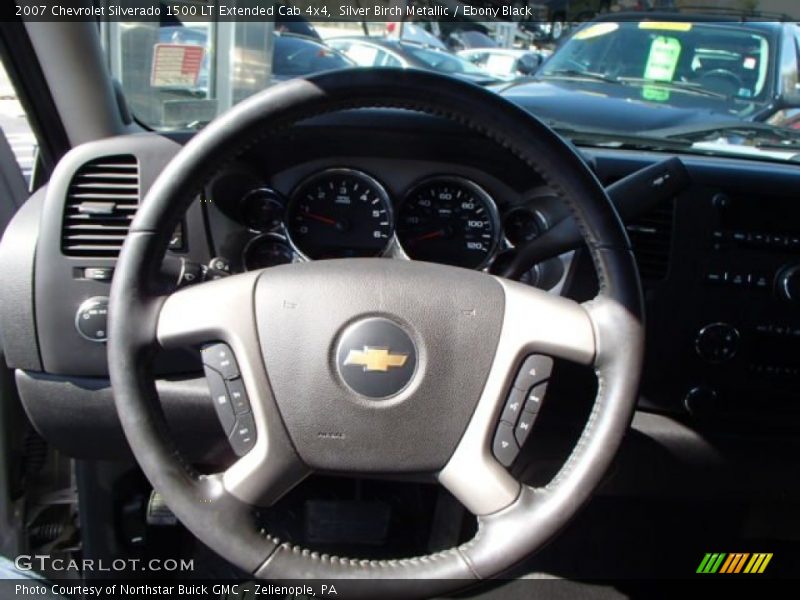 Silver Birch Metallic / Ebony Black 2007 Chevrolet Silverado 1500 LT Extended Cab 4x4