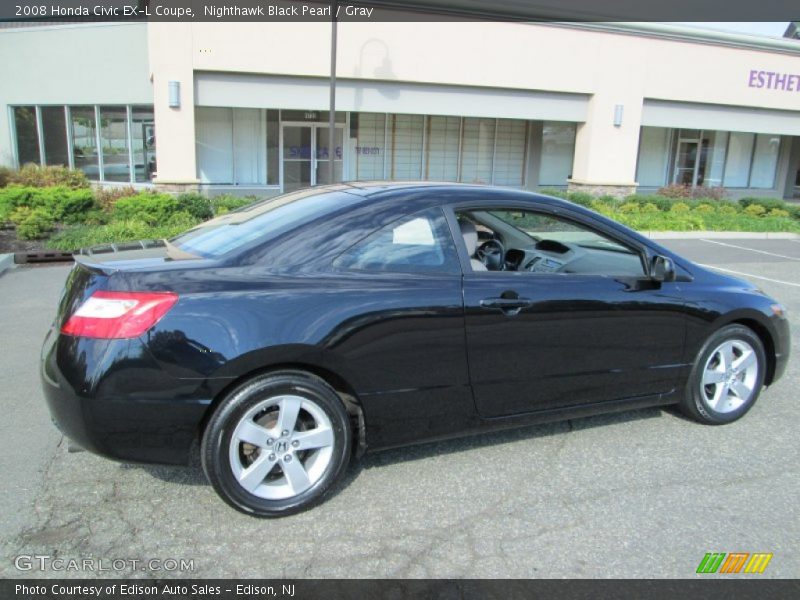 Nighthawk Black Pearl / Gray 2008 Honda Civic EX-L Coupe
