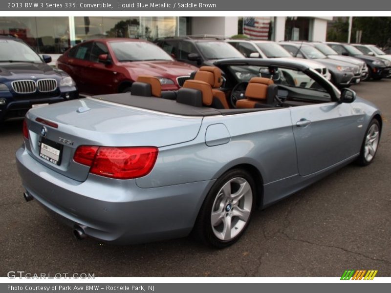 Liquid Blue Metallic / Saddle Brown 2013 BMW 3 Series 335i Convertible