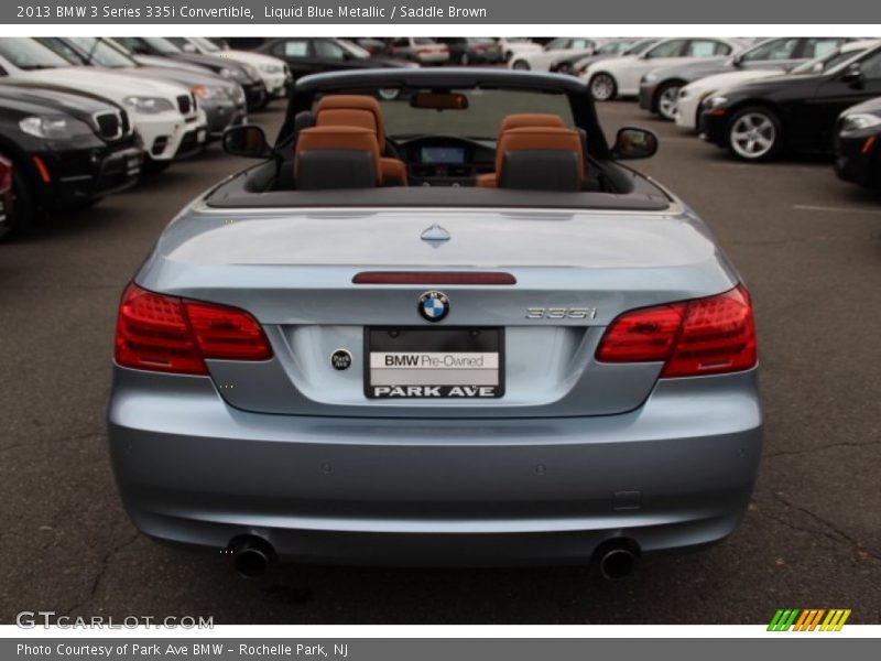 Liquid Blue Metallic / Saddle Brown 2013 BMW 3 Series 335i Convertible