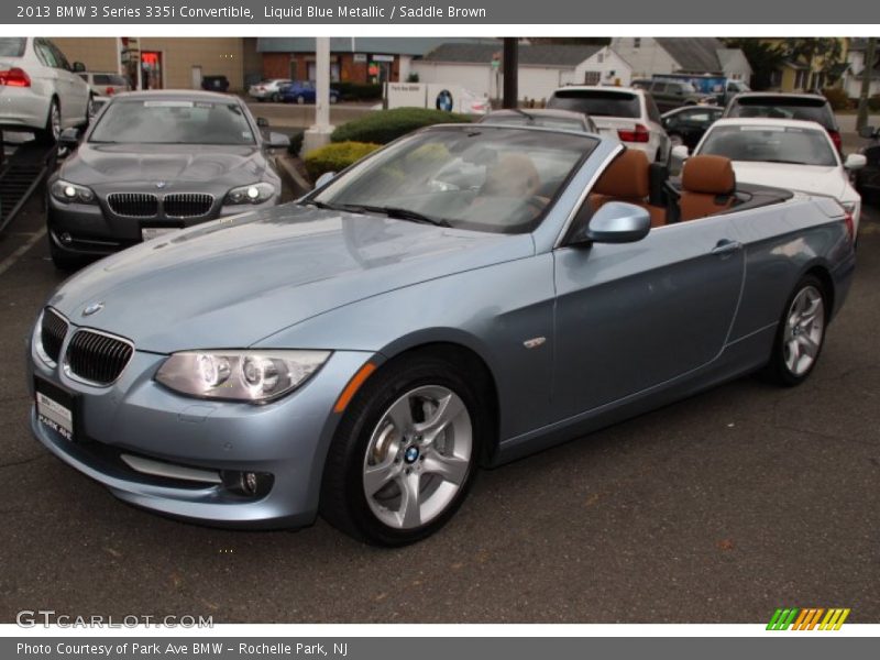 Liquid Blue Metallic / Saddle Brown 2013 BMW 3 Series 335i Convertible