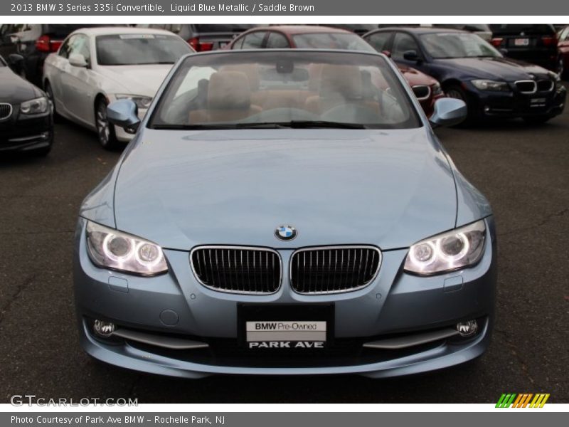 Liquid Blue Metallic / Saddle Brown 2013 BMW 3 Series 335i Convertible