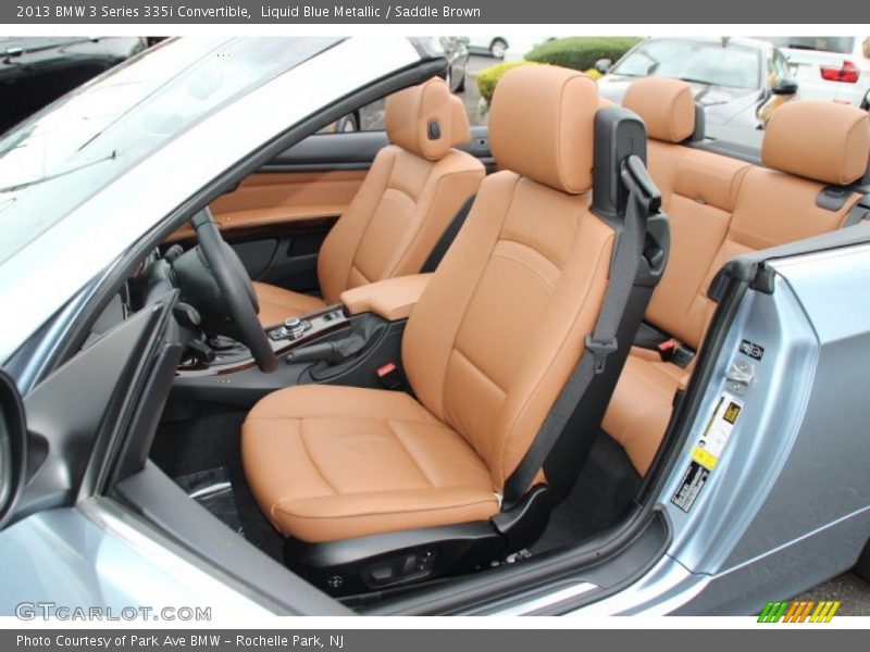 Liquid Blue Metallic / Saddle Brown 2013 BMW 3 Series 335i Convertible