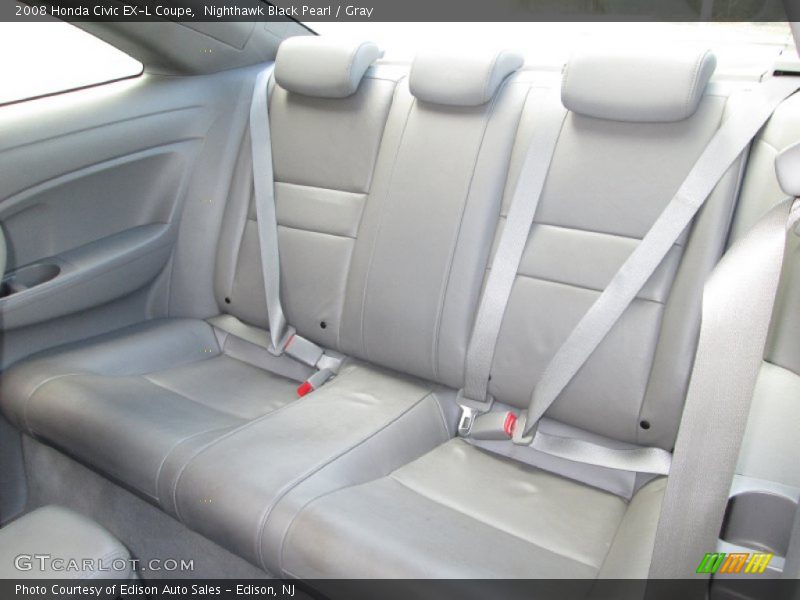 Nighthawk Black Pearl / Gray 2008 Honda Civic EX-L Coupe