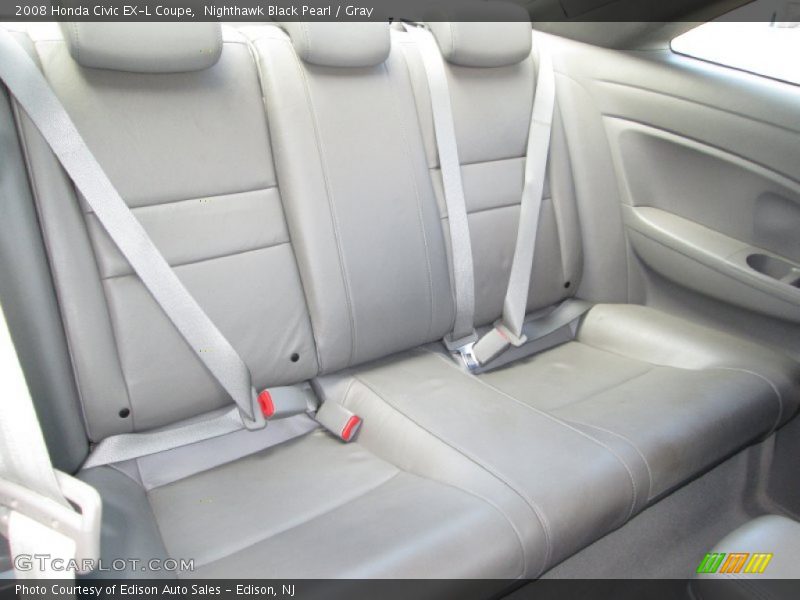 Nighthawk Black Pearl / Gray 2008 Honda Civic EX-L Coupe