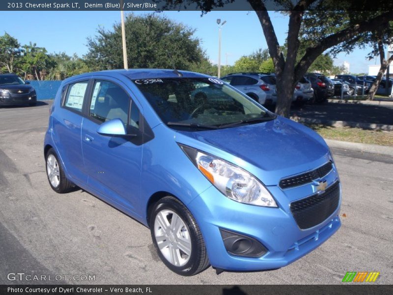Denim (Blue) / Silver/Blue 2013 Chevrolet Spark LT