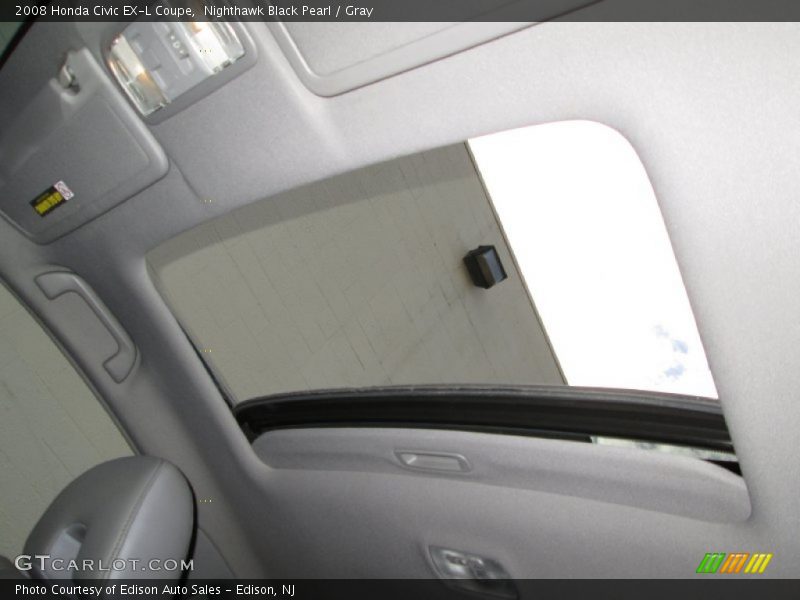 Nighthawk Black Pearl / Gray 2008 Honda Civic EX-L Coupe