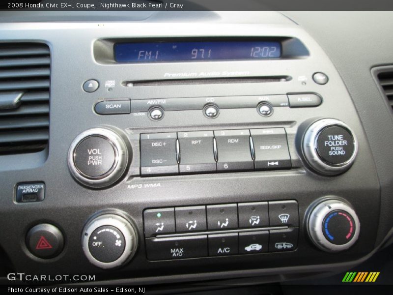 Nighthawk Black Pearl / Gray 2008 Honda Civic EX-L Coupe