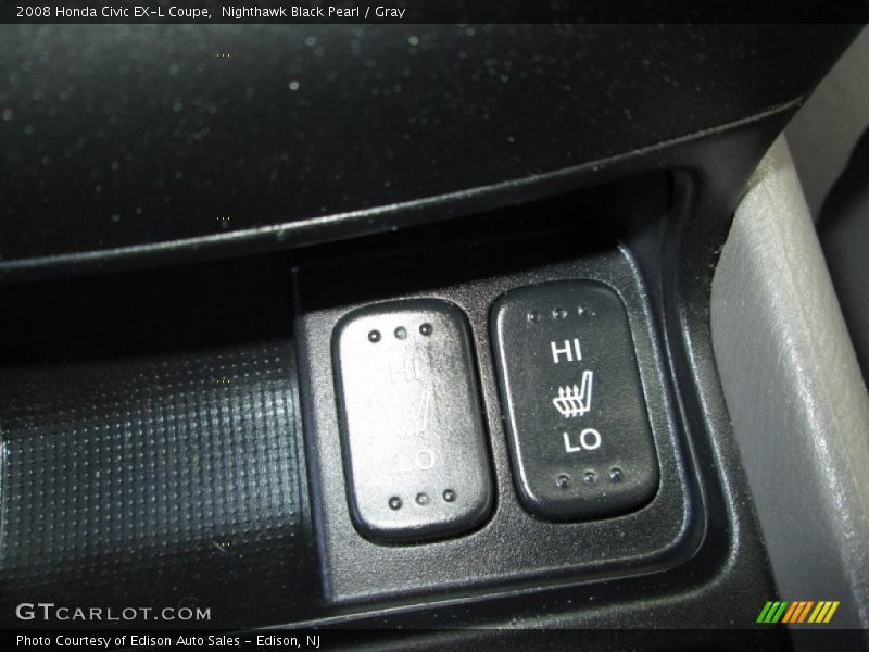 Nighthawk Black Pearl / Gray 2008 Honda Civic EX-L Coupe