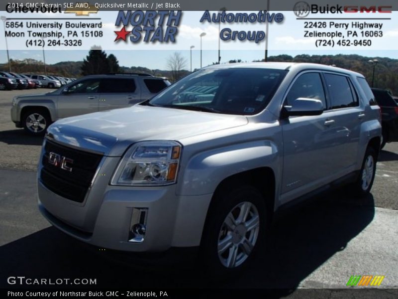 Quicksilver Metallic / Jet Black 2014 GMC Terrain SLE AWD