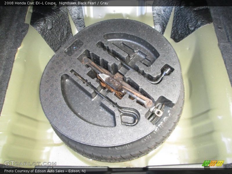 Nighthawk Black Pearl / Gray 2008 Honda Civic EX-L Coupe