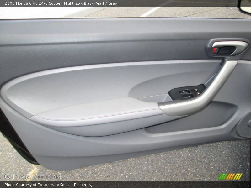 Nighthawk Black Pearl / Gray 2008 Honda Civic EX-L Coupe