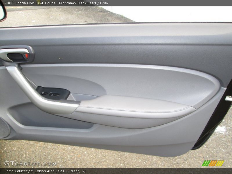 Nighthawk Black Pearl / Gray 2008 Honda Civic EX-L Coupe
