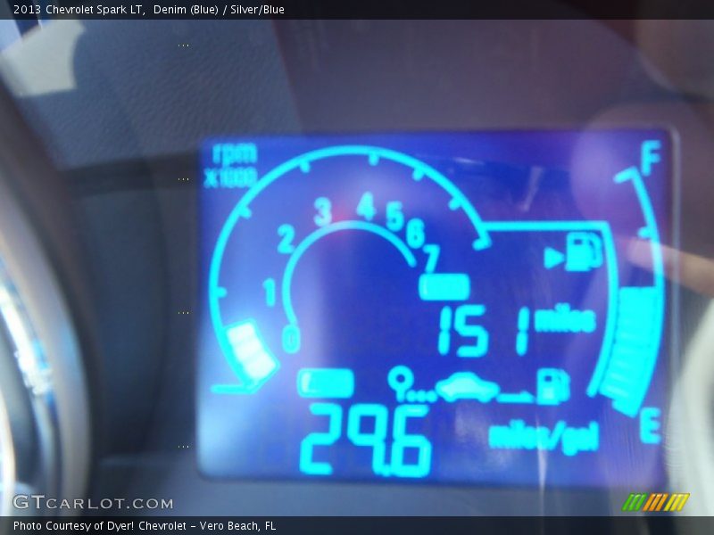 Denim (Blue) / Silver/Blue 2013 Chevrolet Spark LT