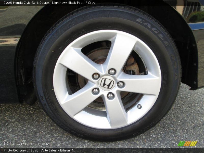 Nighthawk Black Pearl / Gray 2008 Honda Civic EX-L Coupe