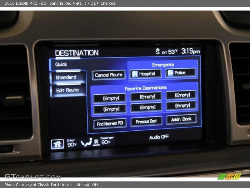 Sangria Red Metallic / Dark Charcoal 2010 Lincoln MKZ FWD