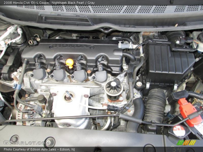 Nighthawk Black Pearl / Gray 2008 Honda Civic EX-L Coupe