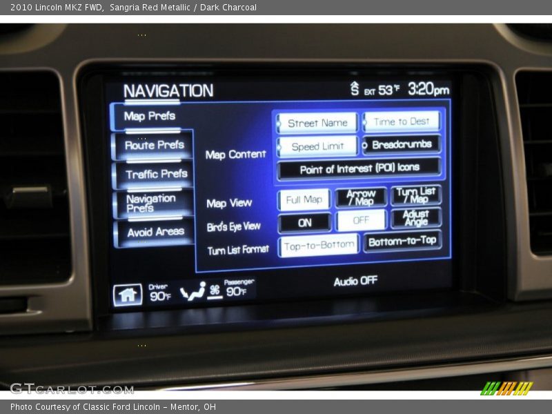 Sangria Red Metallic / Dark Charcoal 2010 Lincoln MKZ FWD