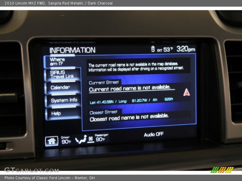 Sangria Red Metallic / Dark Charcoal 2010 Lincoln MKZ FWD