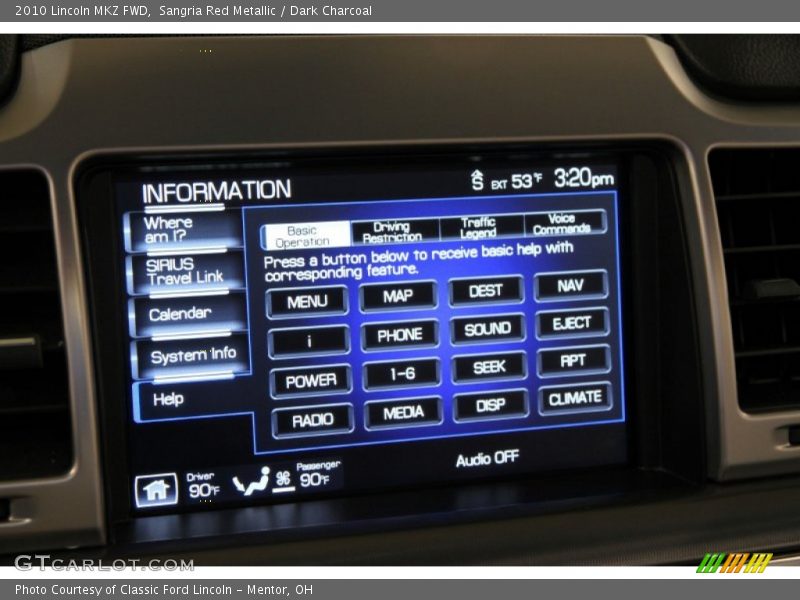 Sangria Red Metallic / Dark Charcoal 2010 Lincoln MKZ FWD