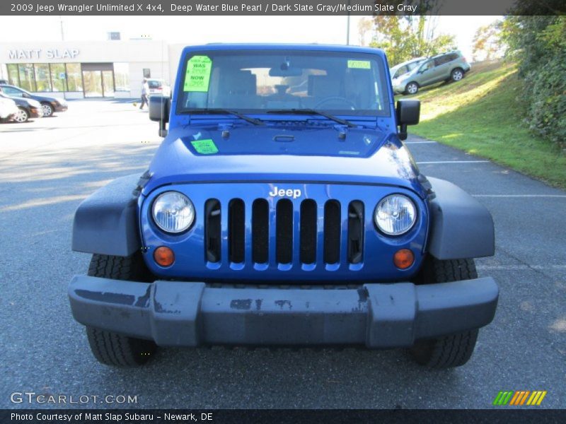 Deep Water Blue Pearl / Dark Slate Gray/Medium Slate Gray 2009 Jeep Wrangler Unlimited X 4x4