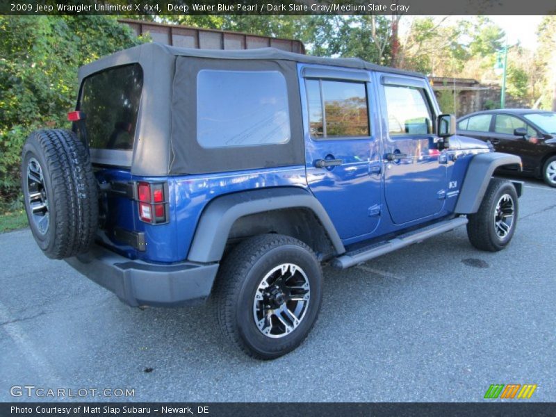Deep Water Blue Pearl / Dark Slate Gray/Medium Slate Gray 2009 Jeep Wrangler Unlimited X 4x4