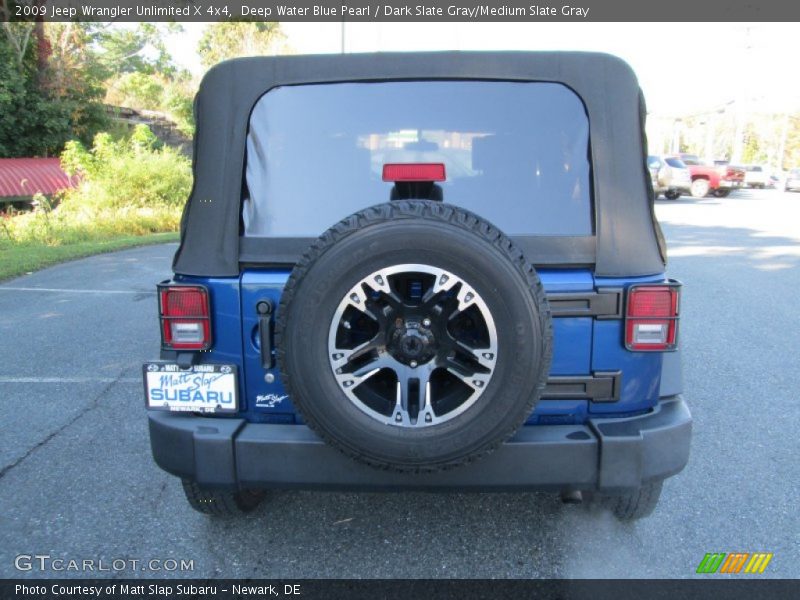 Deep Water Blue Pearl / Dark Slate Gray/Medium Slate Gray 2009 Jeep Wrangler Unlimited X 4x4