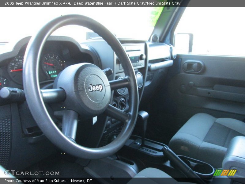 Deep Water Blue Pearl / Dark Slate Gray/Medium Slate Gray 2009 Jeep Wrangler Unlimited X 4x4