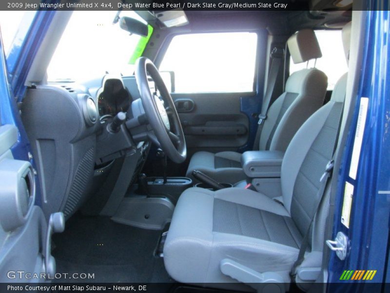 Deep Water Blue Pearl / Dark Slate Gray/Medium Slate Gray 2009 Jeep Wrangler Unlimited X 4x4