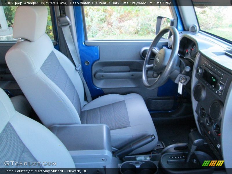 Deep Water Blue Pearl / Dark Slate Gray/Medium Slate Gray 2009 Jeep Wrangler Unlimited X 4x4