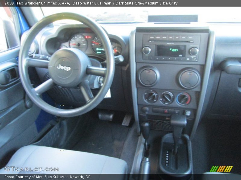 Deep Water Blue Pearl / Dark Slate Gray/Medium Slate Gray 2009 Jeep Wrangler Unlimited X 4x4