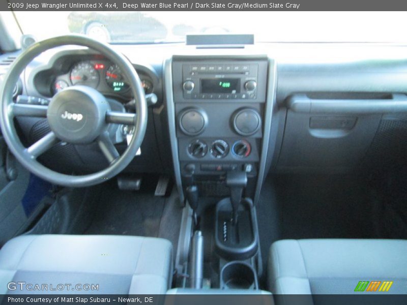 Deep Water Blue Pearl / Dark Slate Gray/Medium Slate Gray 2009 Jeep Wrangler Unlimited X 4x4