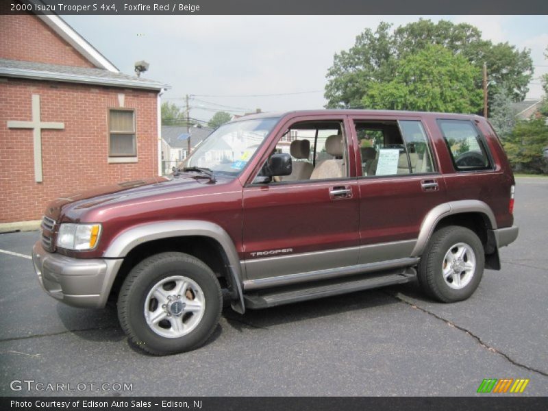 Foxfire Red / Beige 2000 Isuzu Trooper S 4x4