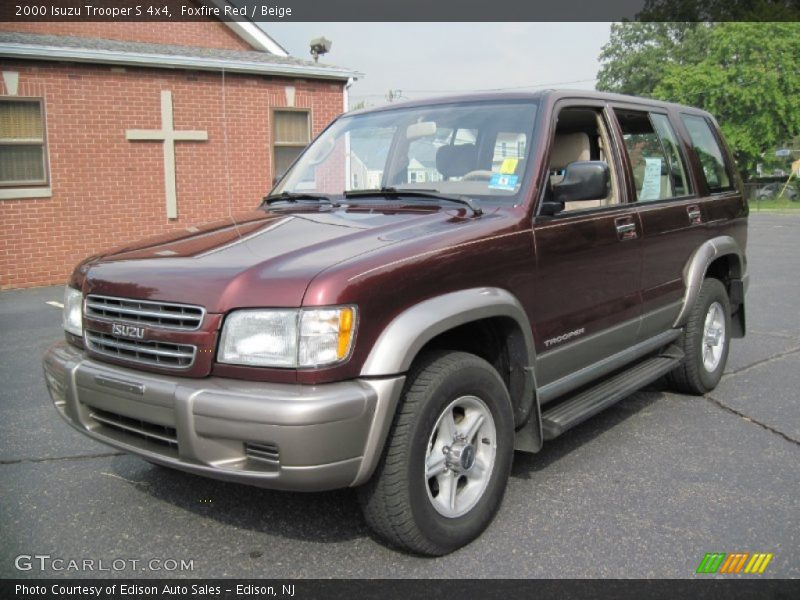 Foxfire Red / Beige 2000 Isuzu Trooper S 4x4