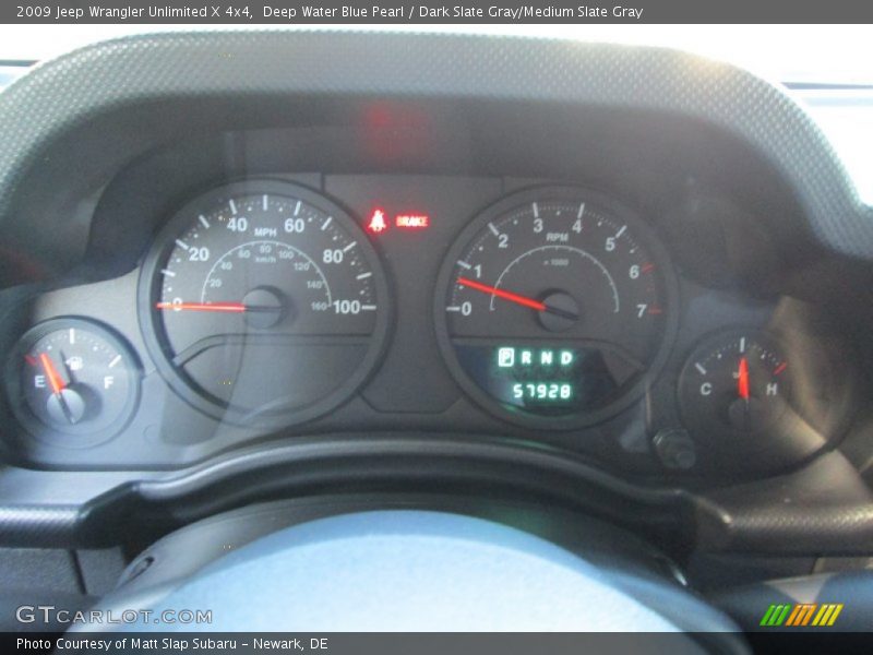 Deep Water Blue Pearl / Dark Slate Gray/Medium Slate Gray 2009 Jeep Wrangler Unlimited X 4x4